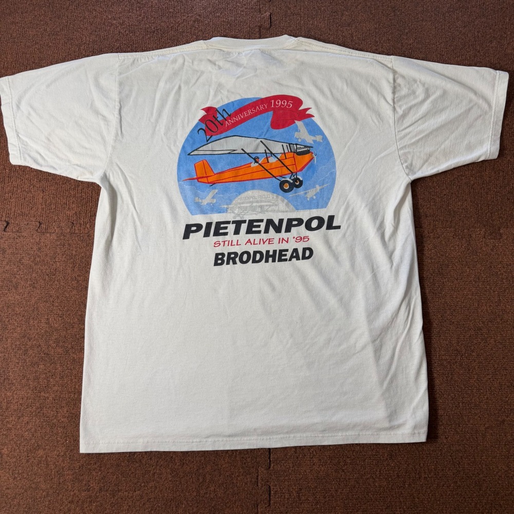 Vintage 1995 Pietenpol Brodhead 20th Anniversary T-Shirt Mens XL White Aviation